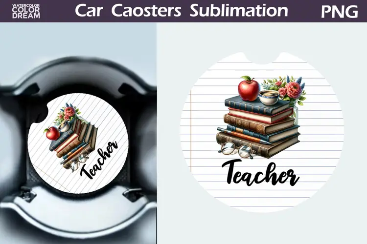 Teacher Car Coaster | Teacher SuRound Coaster