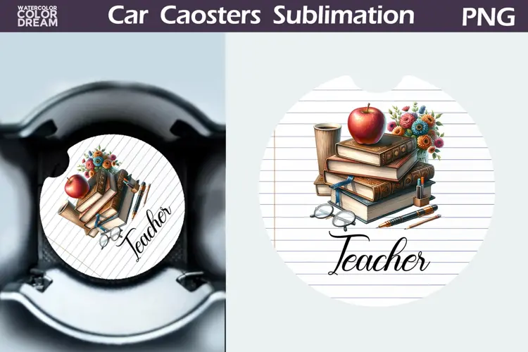 Teacher Car Coaster | Teacher SuRound Coaster
