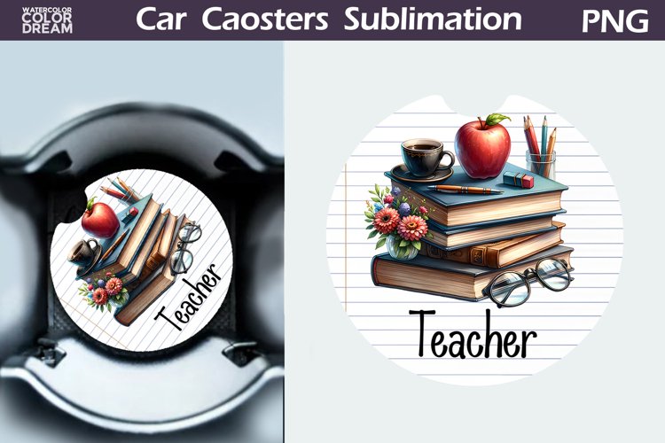 Teacher Car Coaster | Teacher SuRound Coaster