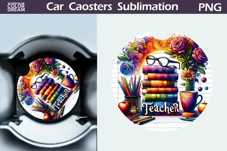 Teacher Car Coaster | Teacher SuRound Coaster