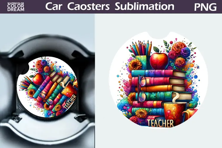 Teacher Car Coaster | Teacher SuRound Coaster