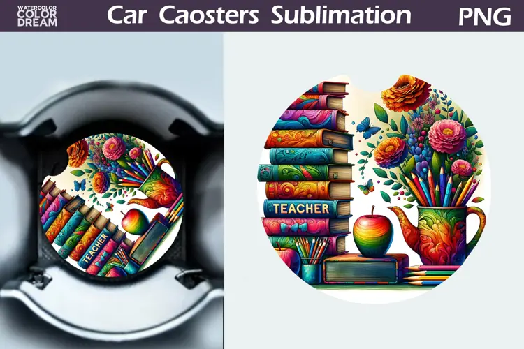 Teacher Car Coaster | Teacher SuRound Coaster