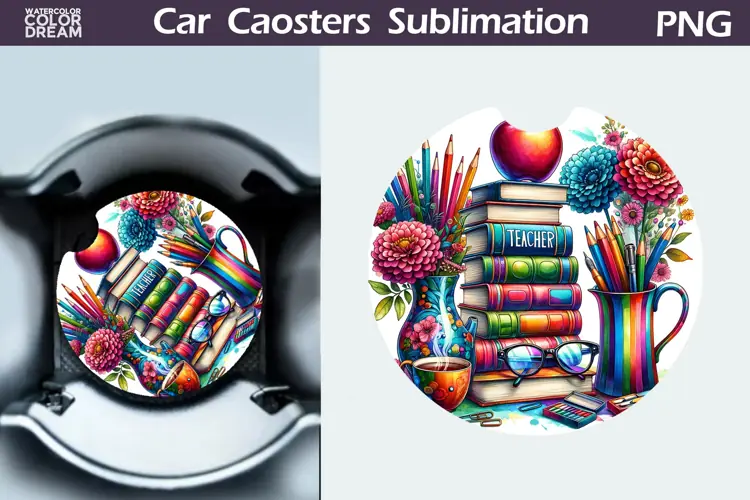 Teacher Car Coaster | Teacher SuRound Coaster
