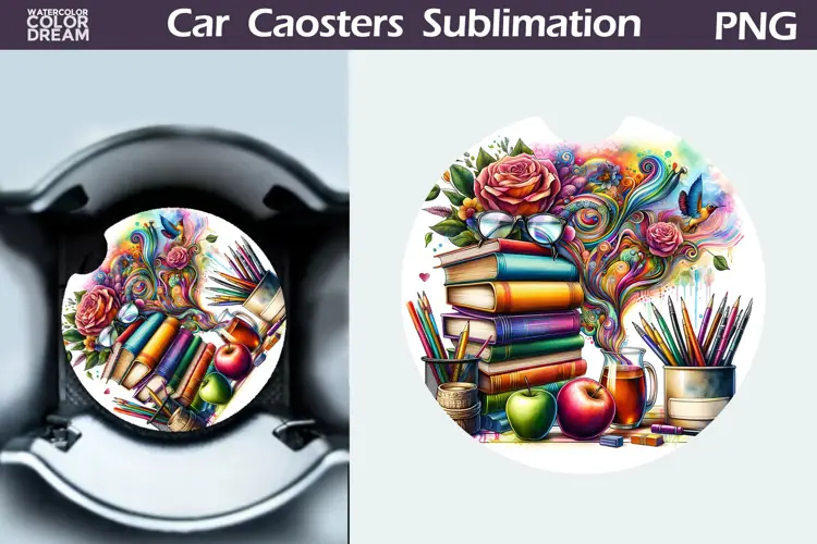 Teacher Car Coaster | Teacher SuRound Coaster