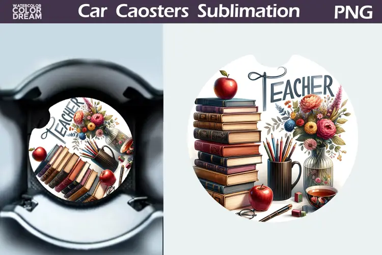 Teacher Car Coaster | Teacher SuRound Coaster