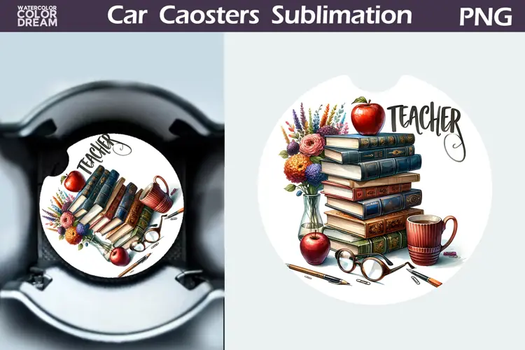 Teacher Car Coaster | Teacher SuRound Coaster