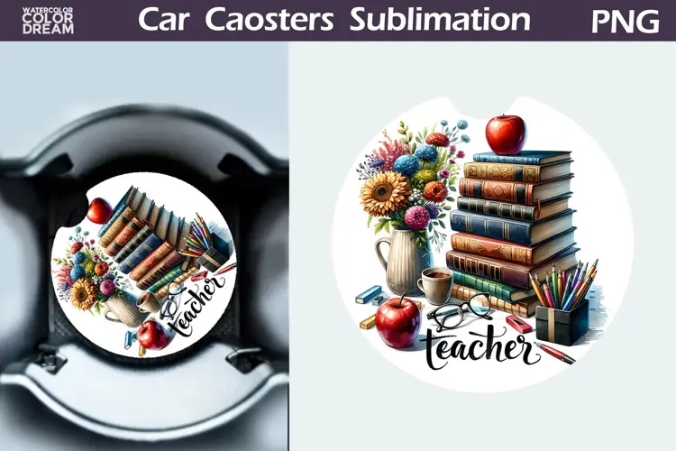 Teacher Car Coaster | Teacher SuRound Coaster