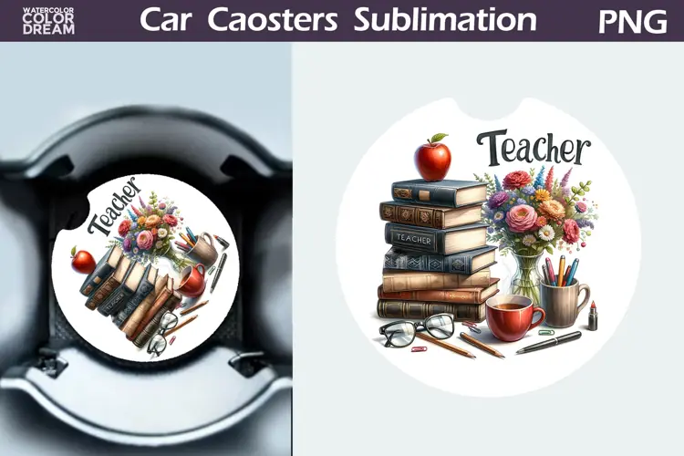 Teacher Car Coaster | Teacher SuRound Coaster