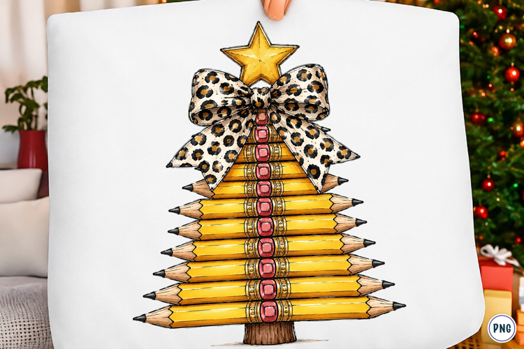 Christmas Pencil Tree Teacher Png
