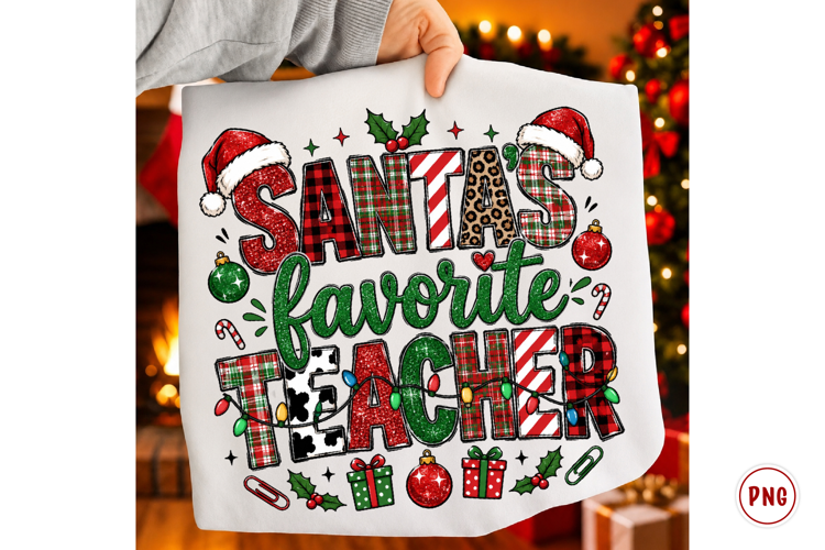 Teacher Christmas Sublimation PNG