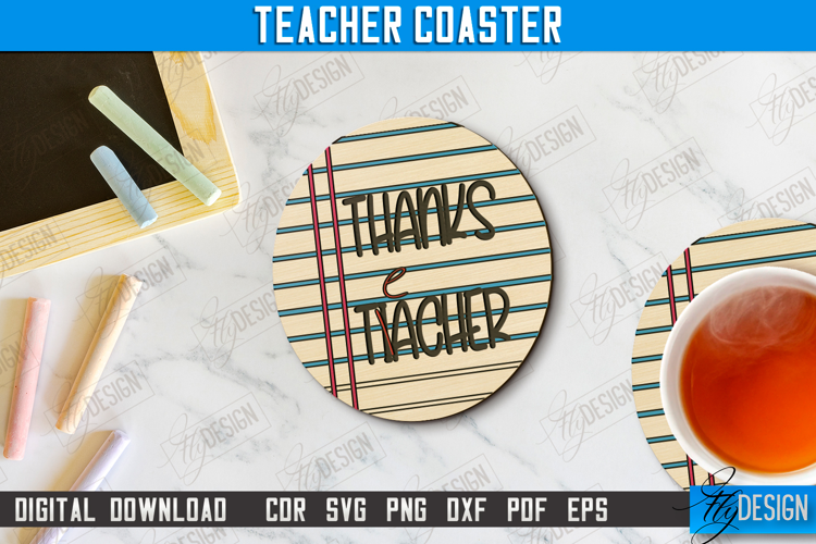 Teacher Coaster | School Design | Cup Coaster |Teacher’s Day