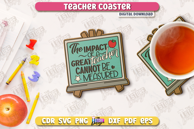 Teacher Coaster | School Design | Cup Coaster |Teacher’s Day