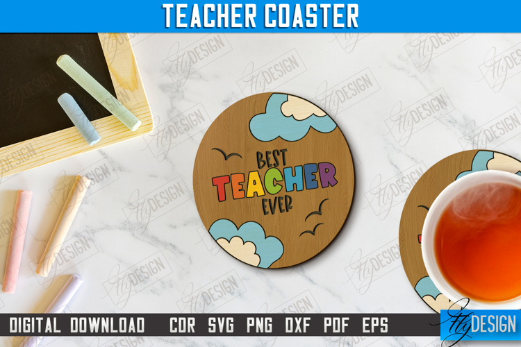 Teacher Coaster | School Design | Cup Coaster |Teacher’s Day