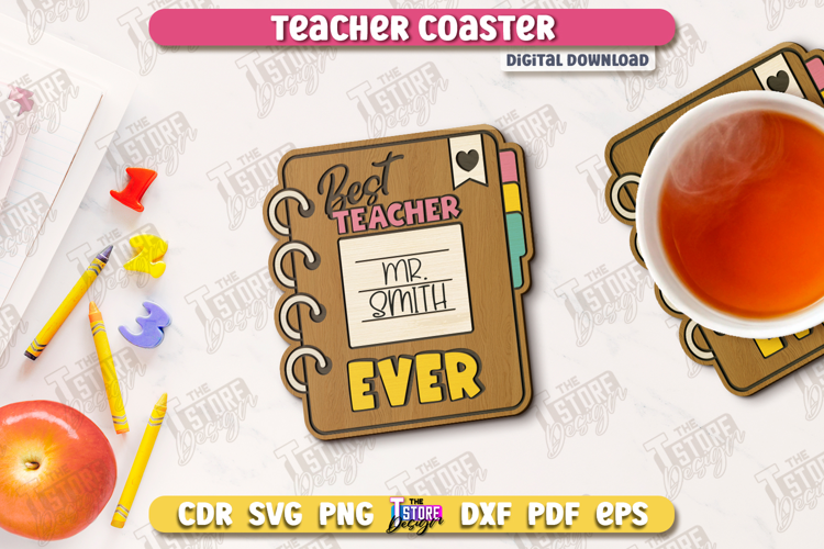 Teacher Coaster | School Design | Cup Coaster |Teacher’s Day