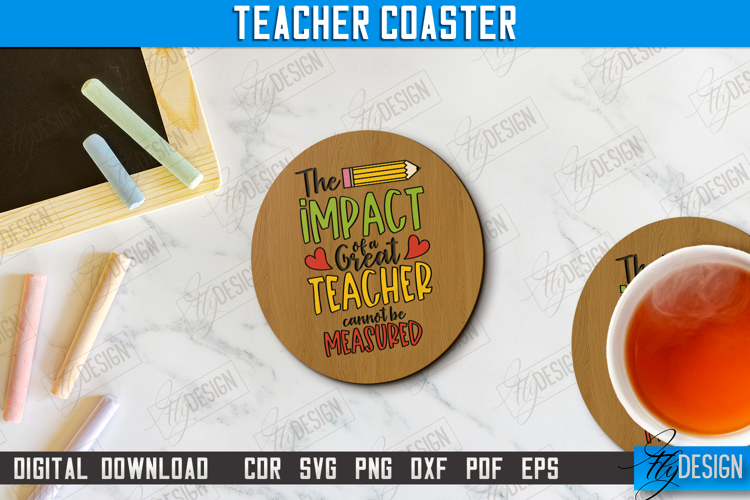 Teacher Coaster | School Design | Cup Coaster |Teacher’s Day