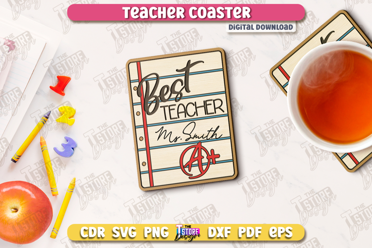 Teacher Coaster | School Design | Cup Coaster |Teacher’s Day