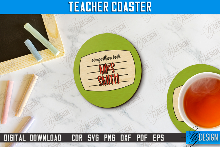 Teacher Coaster | School Design | Cup Coaster |Teacher’s Day