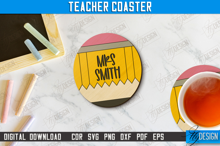 Teacher Coaster | School Design | Cup Coaster |Teacher’s Day