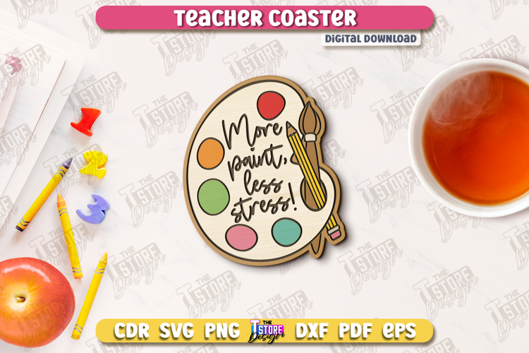Teacher Coaster | School Design | Cup Coaster |Teacher’s Day