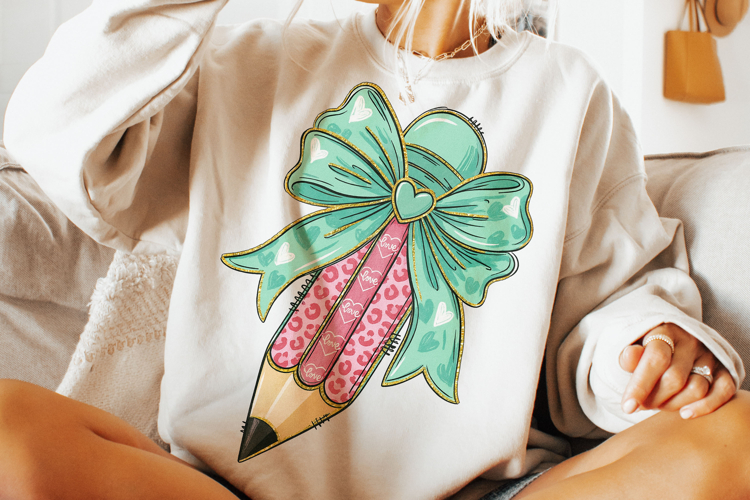 Pencil Teacher Valentines Day PNG, Teacher Life PNG, Xoxo