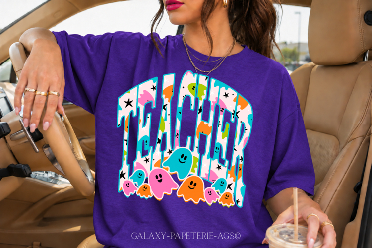Teacher PNG | Cute Ghost Halloween Shirt Design