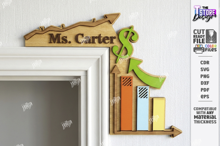 Teacher Door Corner Laser Cut | Classroom Decor SVG