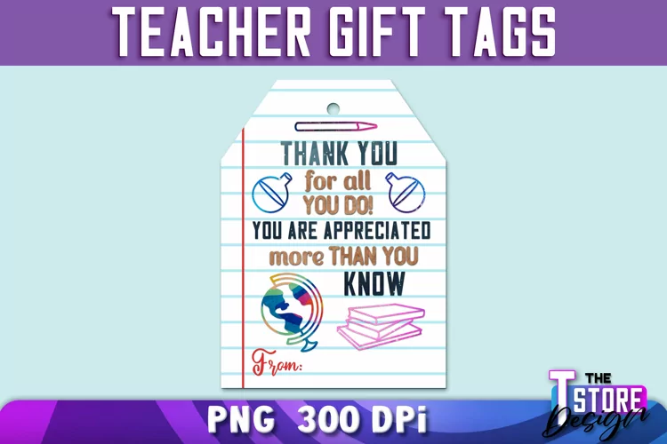 Teacher Gift Tags PNG Design | Teacher Tags PNG |School Gift