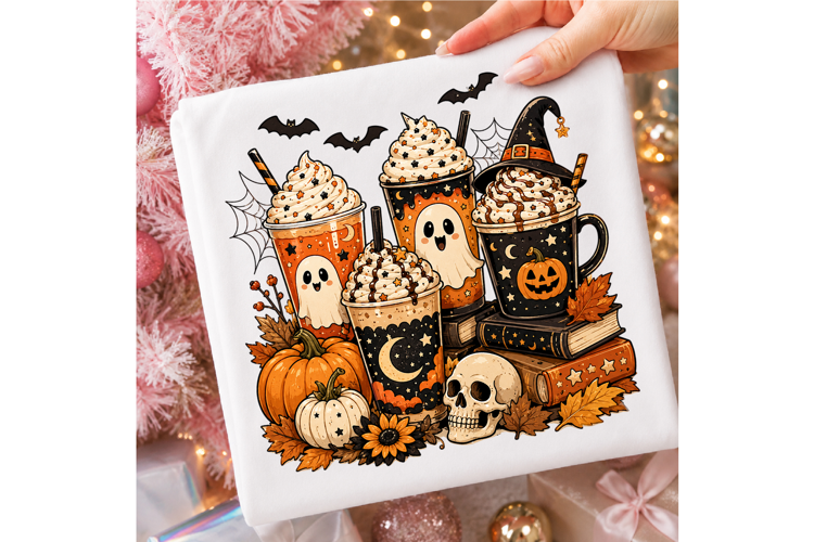 Teacher Halloween Coffee Sublimation PNG