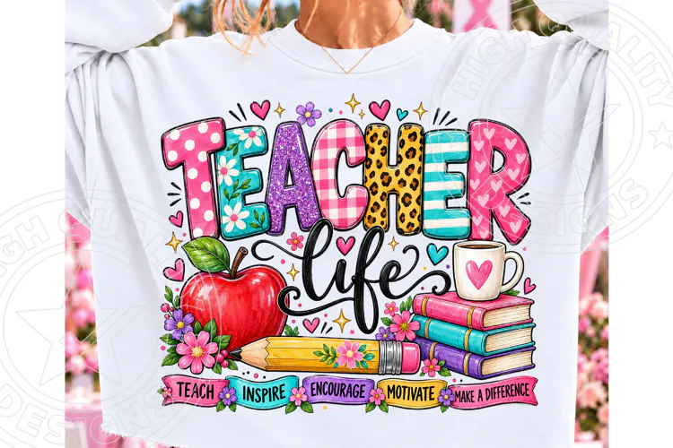 Teacher Life PNG, Inspire Teacher Shirt