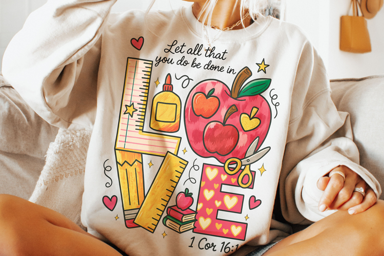 Love Teacher Valentines Day PNG, Teacher Gift PNG, Xoxo PNG