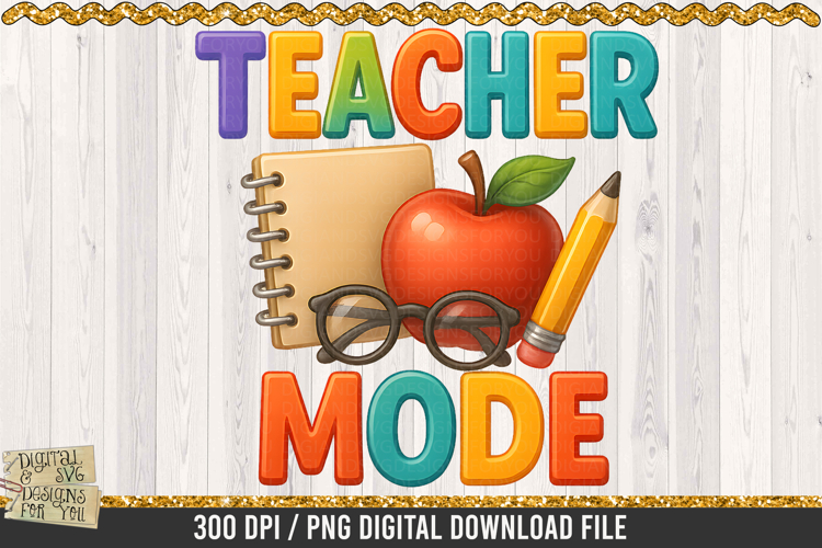 Teacher Mode PNG | Back to school png | Teacher png