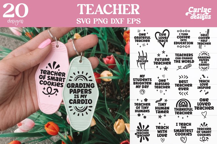 Teacher Keychain Svg Image 3