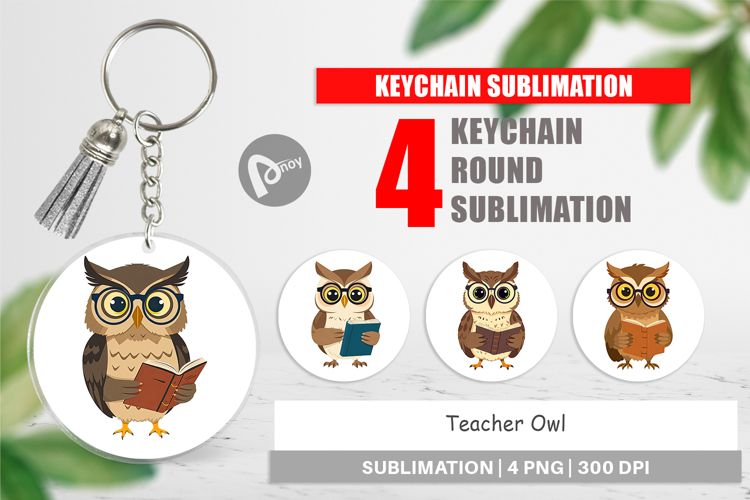 Keychain Teacher Owl