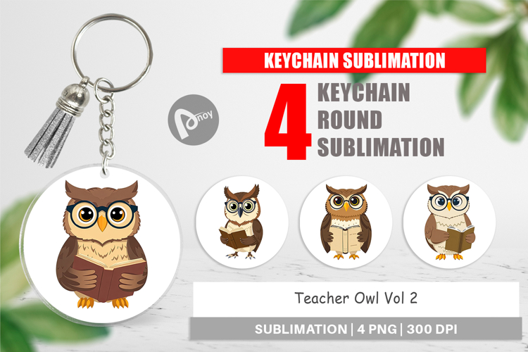Keychain Teacher Owl example image 1