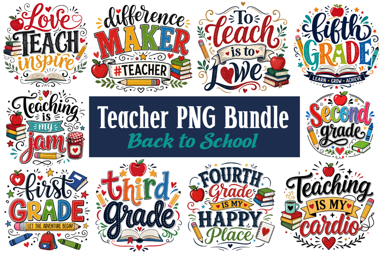 Teacher PNG Bundle, Back to School