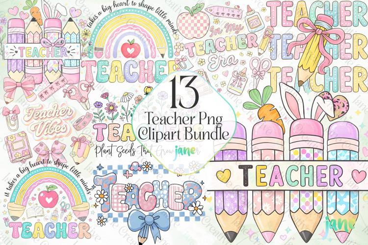 Teacher Png Clipart Bundle