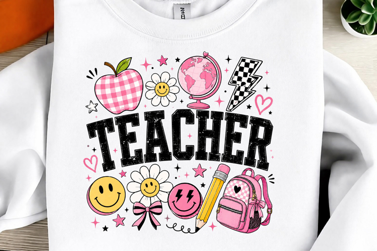 Teacher PNG, Retro Teacher Png Sublimation