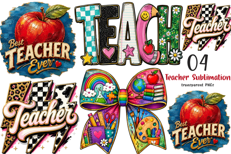 Teacher Png Sublimation Design