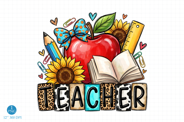 Teacher png sublimation design, western Teacher png