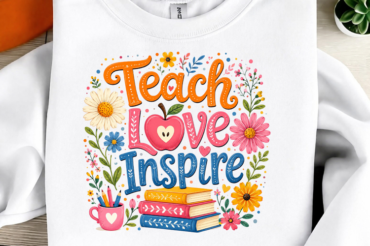 Teacher Png, Teach Love Inspire Png