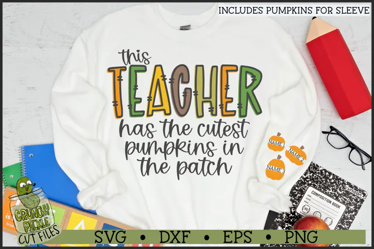 Teacher Pumpkin Patch SVG File