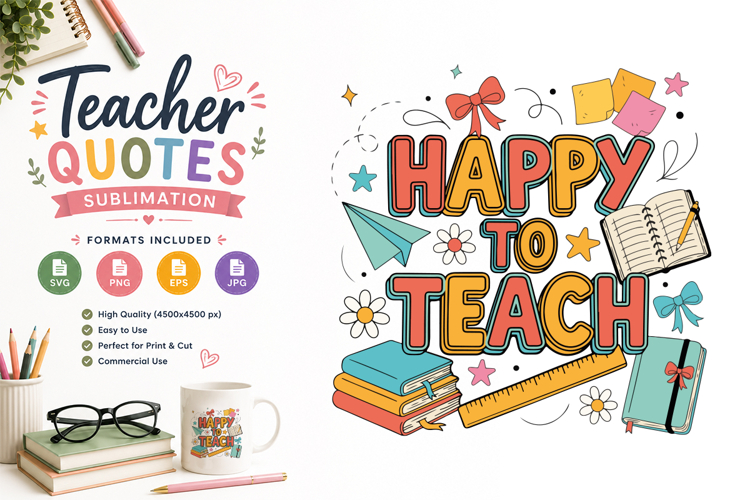 Teacher Quotes Sublimation SVG PNG
