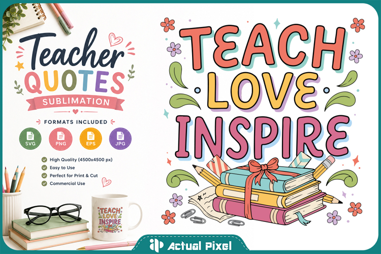 Teacher Quotes Sublimation SVG PNG