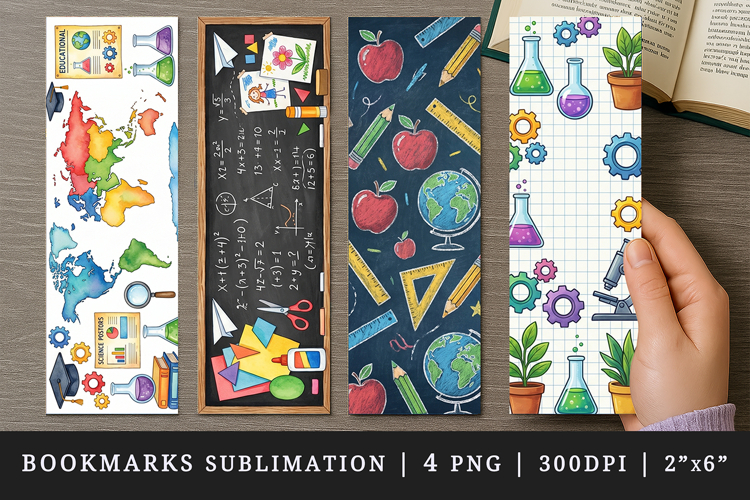 Teacher's Day printable sublimation bookmark design example image 1
