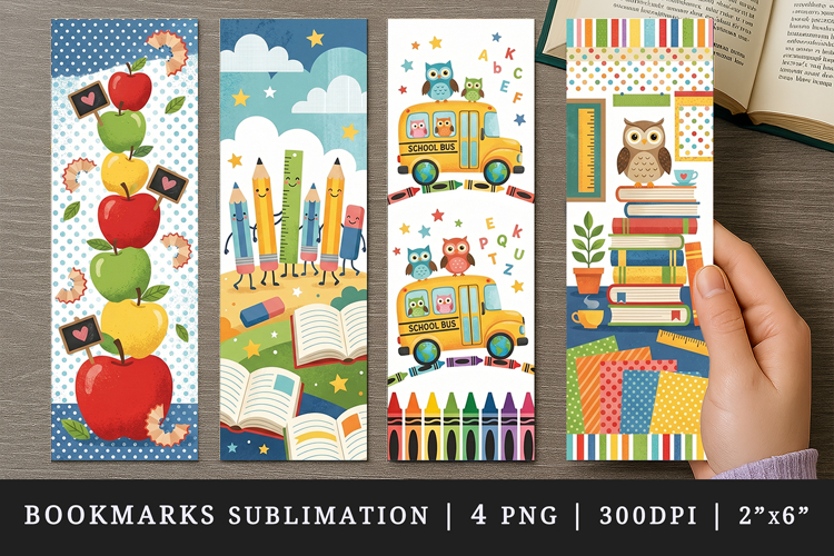 Teacher's Day printable sublimation bookmark design example image 1