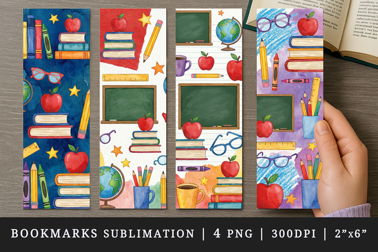 Teacher's Day printable sublimation bookmark design example image 1