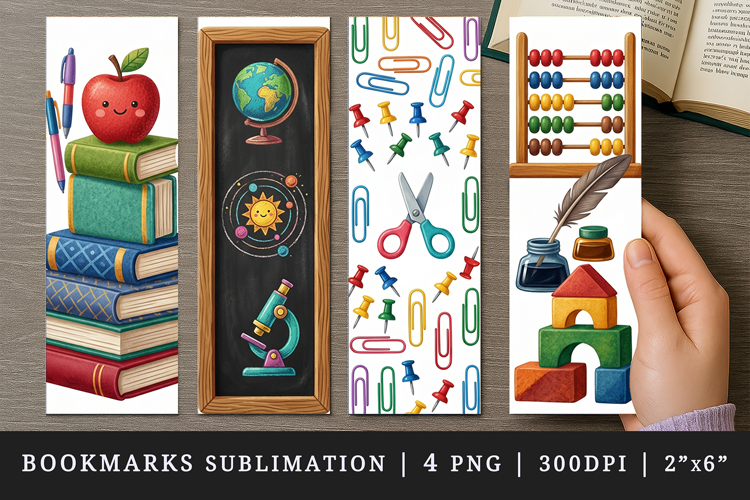 Teacher's Day printable sublimation bookmark design example image 1