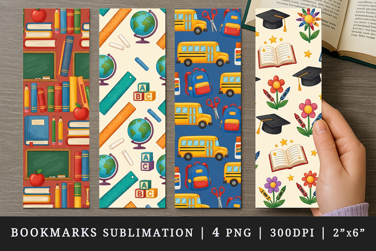 Teacher's Day printable sublimation bookmark design example image 1