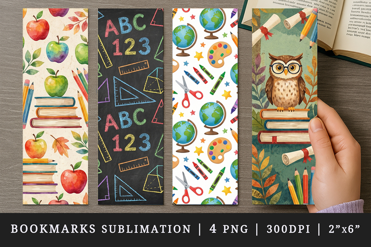 Teacher's Day printable sublimation bookmark design example image 1