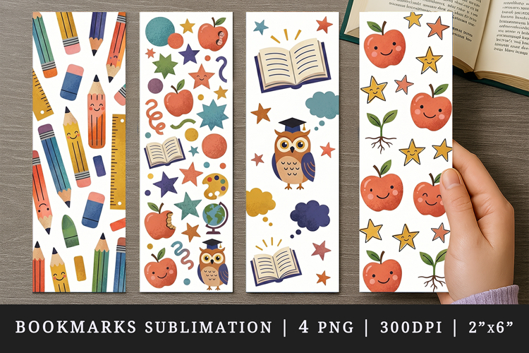 Teacher's Day printable sublimation bookmark design example image 1